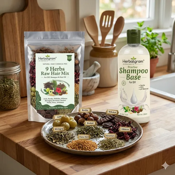 9_Herbs_Mix_250gm_with_Shampoo_base_200ml_dry_amla_reetha_shikakai_hibisucs_bhringraj_dana_methi_jatamansi_rosemary_brahmi_each_mix