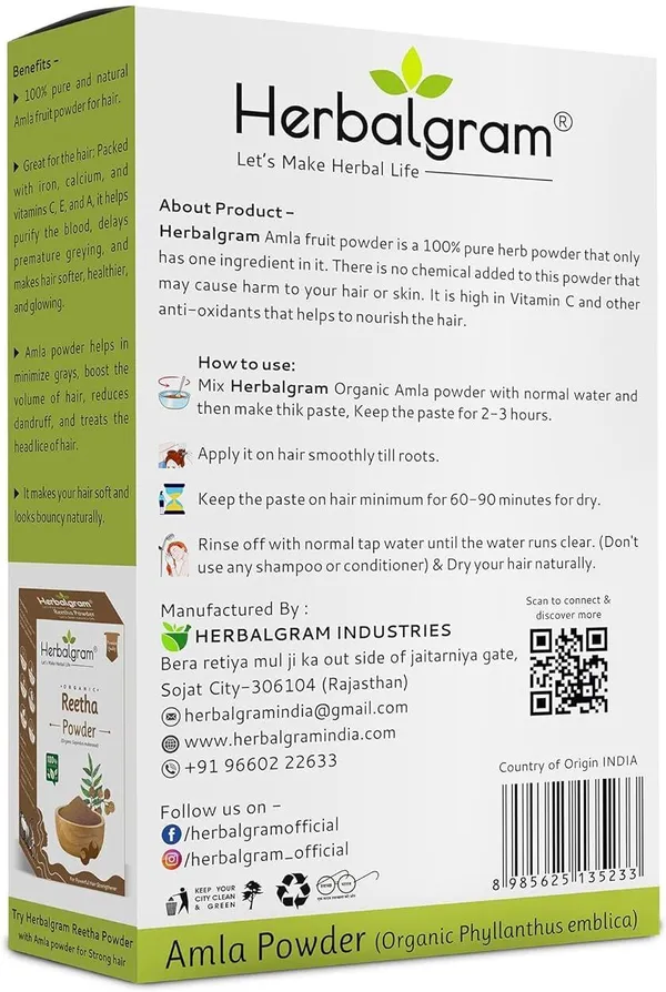 Pack_of_2_Natural_Amla_Powder_&_Reetha_Powder_Combo_100G_Each_For_Hair_(200_G)