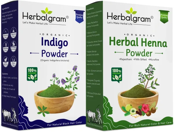 Pack_of_2_100%_Organic_Indigo_Powder_And_Henna_Powder_Combo_Pack_For_Black_Hair_Color_(200_G)