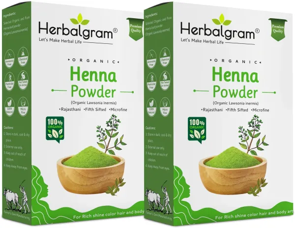 Pack_of_2_100%_Pure_&_Organic_Henna_Leaf_Powder_Fifth_Filtered_For_Hair_Color_&_Body_Art_(200_G)