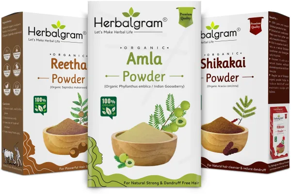 Pack_of_3__100%_Organic_Herbal_Amla,_Reetha,_Shikakai_Powder-(300_G)