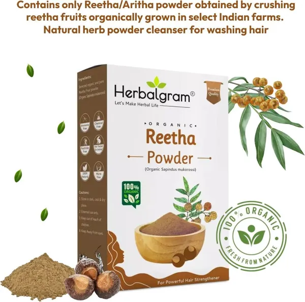 Pack_of_1_100%_Natural_&_Organic_Reetha_Powder_For_Hair_Care_Mask_(100_G)