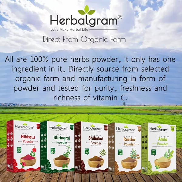 Pack_of_4_100%_Organic_Amla_Reetha_Shikakai_Bhringraj_Powder_For_Hair_Care_Combo_(400_G)