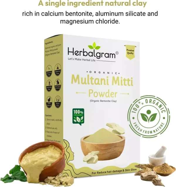 Pack_of_1_100%_Pure_Natural_&_Organic_Multani_Mitti_Powder_For_Skin_&_Hair_Care_(200_G)