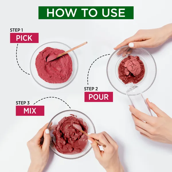 Pack_of_3_300gm_Beetroot_Multani_Mitti_Powder_Rose_water_120_ml_with_free_face_brush_for_face_pack_and_skin_brightening