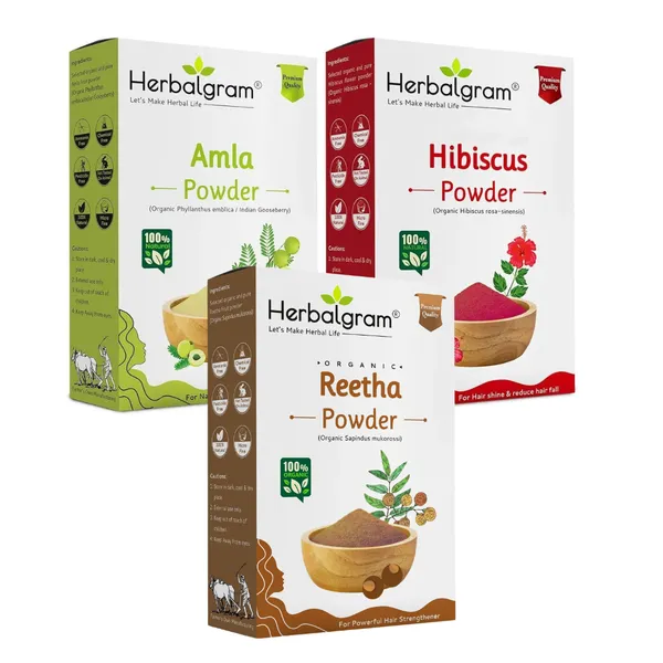 Pack_of_3_(300G),_Amla_Powder,_Reetha_Powder_and_Hibiscus_Powder,_Combo_for_Hair_Care_100%_Powder