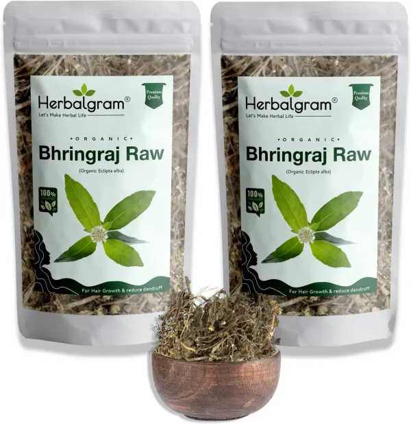Pack_of_2_Organic_Bhringraj_Raw_Dry_Whole_For_Hair_Growth_(Raw_Form)_-_Combo__(200_G)