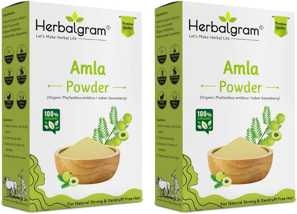 Pack_of_2_Pure_And_Natural_Amla_Powder_For_Hair_Additives_Free_(200_G)