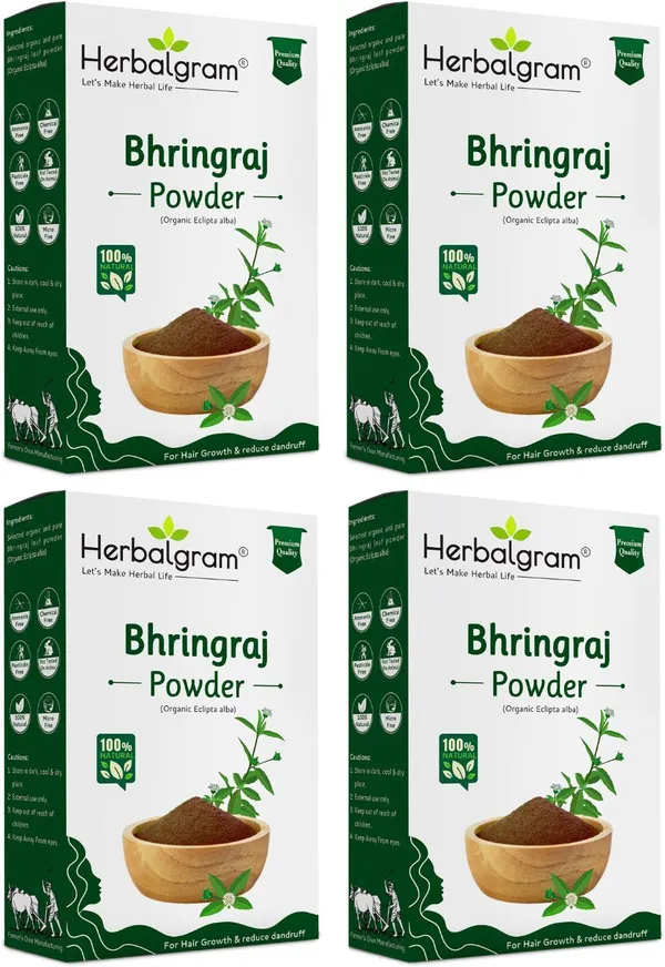 Pack_of_4_Pure_&_Natural_Bhringraj_Powder_Finely_Ground_From_Dry_Leaves_For_Diy_Hair_Masks_(400_G)_(Pack_Of_4)