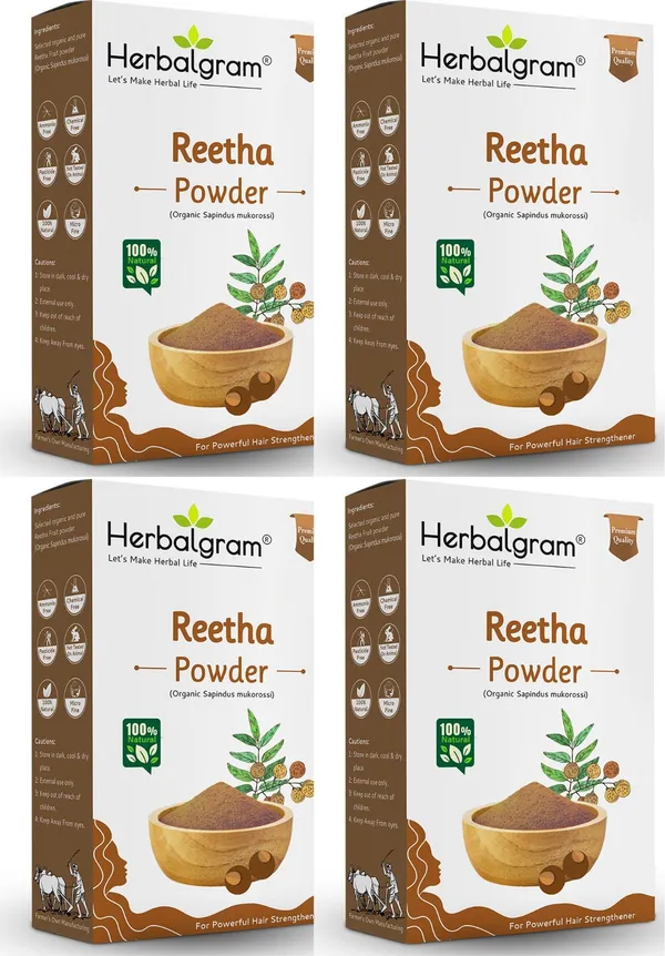 Pack_of_4_Reetha_Powder_Natural_Soapnut_Powder_Ideal_For_Hair_Cleansing_(400_G)