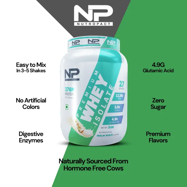 NutroPact_Premium_Whey_Protein_Isolate_|_Malai_Kulfi_Flavor_|_Added_Digestive_Enzyme_|_27Gm_Protein_|_2Lbs_|_Hormone_Free_|_Easy_Mix_(3-4_Shakes_without_Shaker_Ball)_|_4.9Gm_Glutamic_Acid