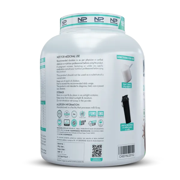 NutroPact_Premium_Whey_Protein_Iso-Blend_|_Double_Chocolate_Flavor_|_Added_Digestive_Enzyme_|_24Gm_Protein_|_4Lbs_|_Hormone_Free_|_Easy_Mix_(3-4_Shakes_without_Shaker_Ball)