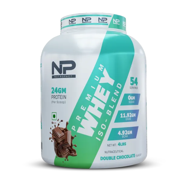 NutroPact_Premium_Whey_Protein_Iso-Blend_|_Double_Chocolate_Flavor_|_Added_Digestive_Enzyme_|_24Gm_Protein_|_4Lbs_|_Hormone_Free_|_Easy_Mix_(3-4_Shakes_without_Shaker_Ball)
