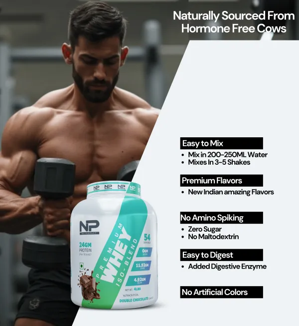 NutroPact_Premium_Whey_Protein_Iso-Blend_|_Double_Chocolate_Flavor_|_Added_Digestive_Enzyme_|_24Gm_Protein_|_4Lbs_|_Hormone_Free_|_Easy_Mix_(3-4_Shakes_without_Shaker_Ball)