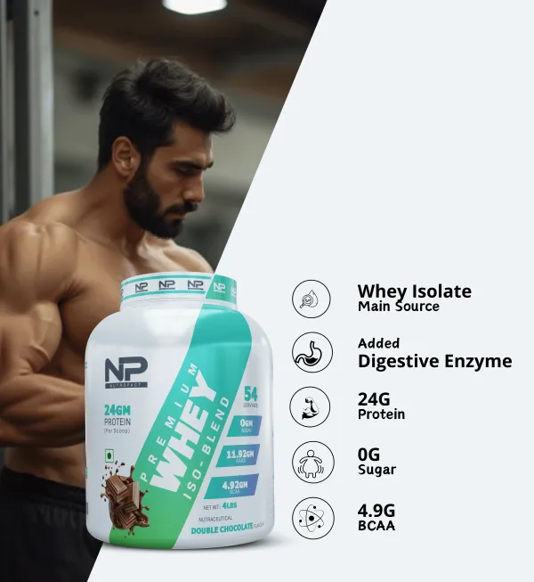 NutroPact_Premium_Whey_Protein_Iso-Blend_|_Double_Chocolate_Flavor_|_Added_Digestive_Enzyme_|_24Gm_Protein_|_4Lbs_|_Hormone_Free_|_Easy_Mix_(3-4_Shakes_without_Shaker_Ball)