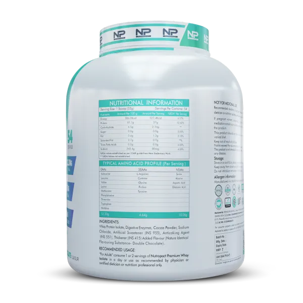 NutroPact_Premium_Whey_Protein_Isolate_|_Double_Chocolate_Flavor_|_Added_Digestive_Enzyme_|_27Gm_Protein_|_4Lbs_|_Hormone_Free_|_Easy_Mix_(3-4_Shakes_without_Shaker_Ball)_|_4.9Gm_Glutamic_Acid