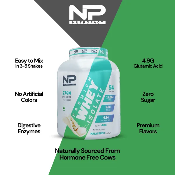 NutroPact_Premium_Whey_Protein_Isolate_|_Malai_Kulfi_Flavor_|_Added_Digestive_Enzyme_|_27Gm_Protein_|_4Lbs_|_Hormone_Free_|_Easy_Mix_(3-4_Shakes_without_Shaker_Ball)_|_4.9Gm_Glutamic_Acid