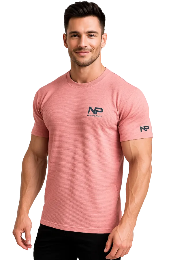 NutroPact_Premium_T-Shirt_|_Round_Neck|_Peach