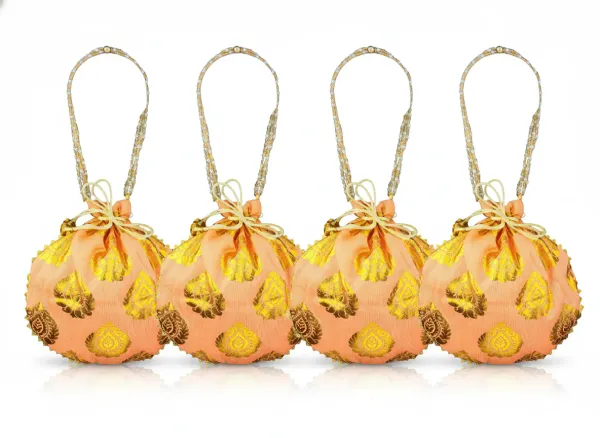 Bail_Round_Potli_Bag_with_Pearl_Beaded_Handle_Peach-_Pack_of_4