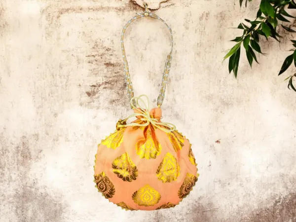 Bail_Round_Potli_Bag_with_Pearl_Beaded_Handle_Peach-_Pack_of_4