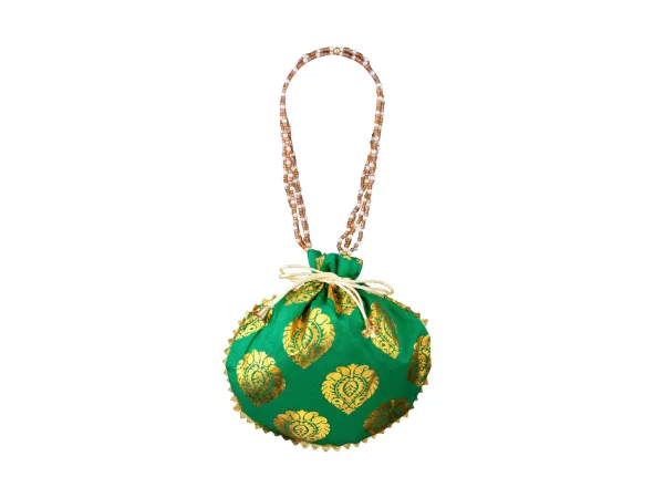 Bail_Round_Potli_Bag_with_Pearl_Beaded_Handle_Green-_Pack_of_4