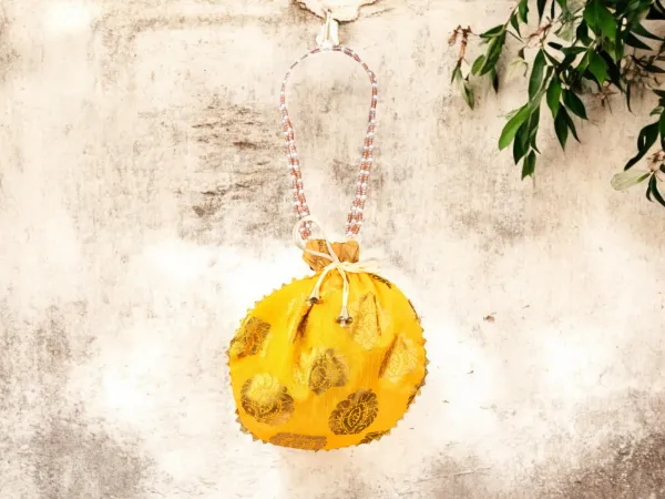 Bail_Round_Potli_Bag_with_Pearl_Beaded_Handle_Yellow-_Pack_of_4