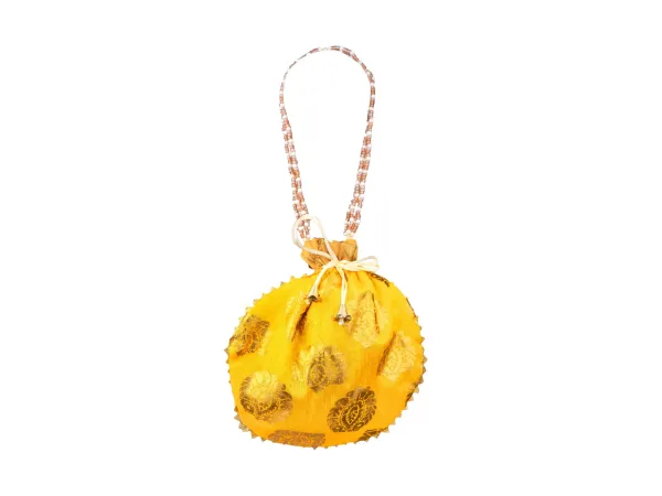 Bail_Round_Potli_Bag_with_Pearl_Beaded_Handle_Yellow-_Pack_of_4