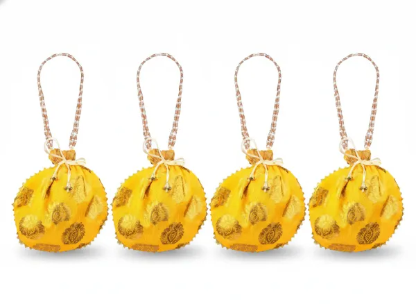 Bail_Round_Potli_Bag_with_Pearl_Beaded_Handle_Yellow-_Pack_of_4
