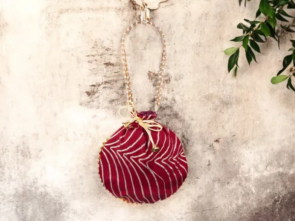 Bandhani_Style_Round_Potli_Bag_with_Golden_Handle_-_Muticolour