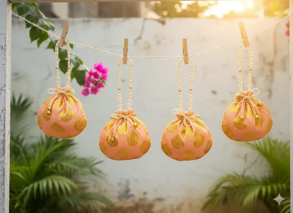 Bandhani_Style_Round_Potli_Bag_with_Golden_Handle_-_Muticolour