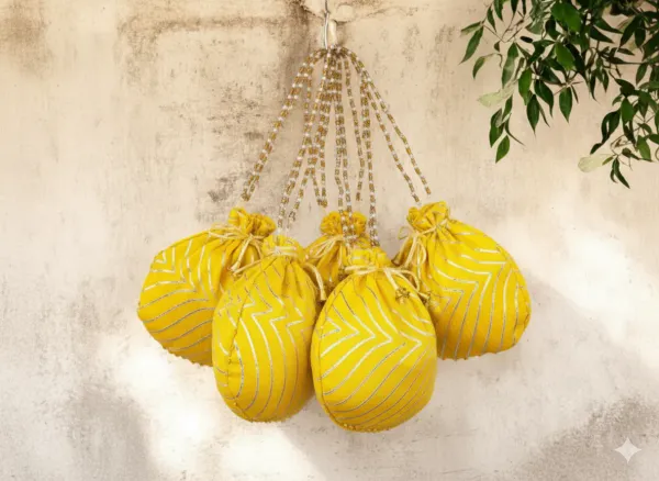 Bandhani_Style_Round_Potli_Bag_with_Golden_Handle_-_Yellow
