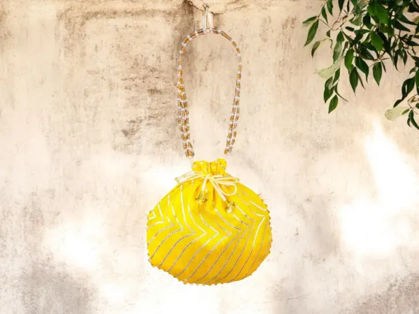 Bandhani_Style_Round_Potli_Bag_with_Golden_Handle_-_Yellow