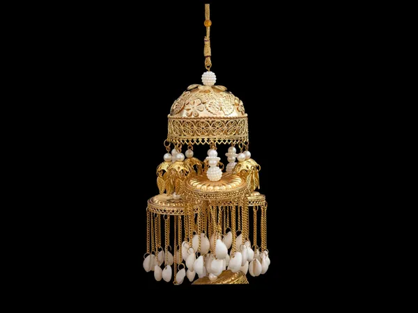 Floral_Cap_Multi_Layer_Golden_Bridal_Kaleera_With_White_Bead_Detailing