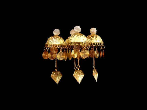 Riwaz_Golden_Bridal_Kaleera_With_Multi-Layer_Pearl_Strands_And_Dome_Charms