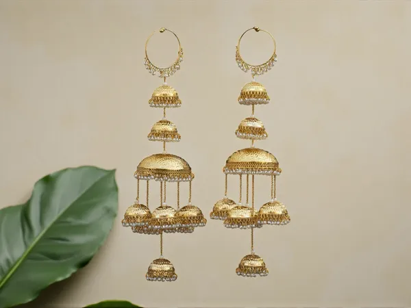 Ethnic_Multi_Tier_Golden_Bridal_Kaleera_With_Pearl_Detailing
