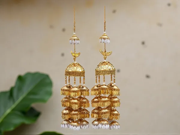 Grand_Multi_Layer_Golden_Bridal_Kaleera_With_Bird_Motif_&_Pearl_Drops