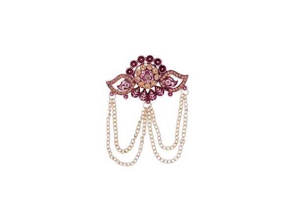 Floral_Designer_Groom's_Brooch_With_Dual_Chain