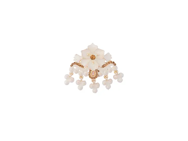 Floral_Groom's_Brooch_With_Beaded_Danglers