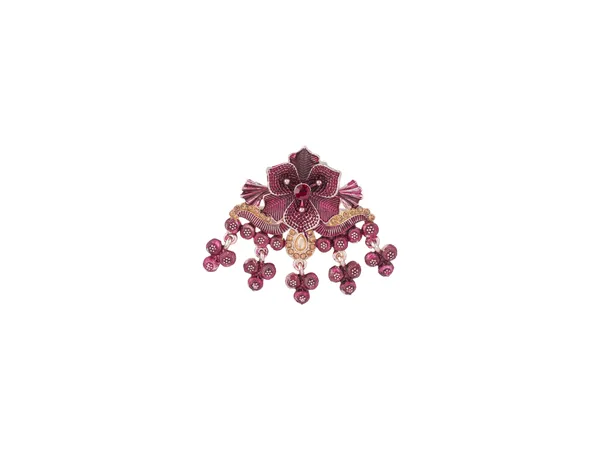 Floral_Groom's_Brooch_With_Beaded_Danglers