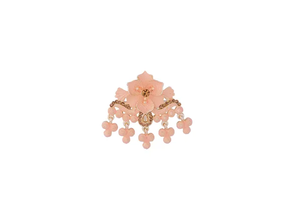 Floral_Groom's_Brooch_With_Beaded_Danglers_-_Peach