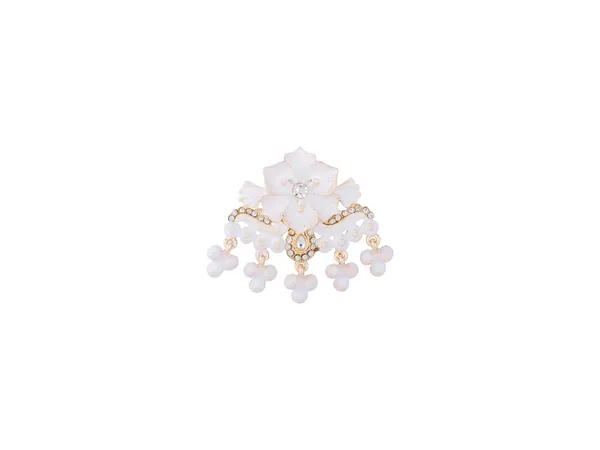 Floral_Groom's_Brooch_With_Beaded_Danglers