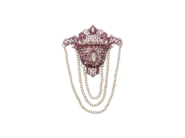 Elegant_Groom's_Brooch_With_Chain_Detailing