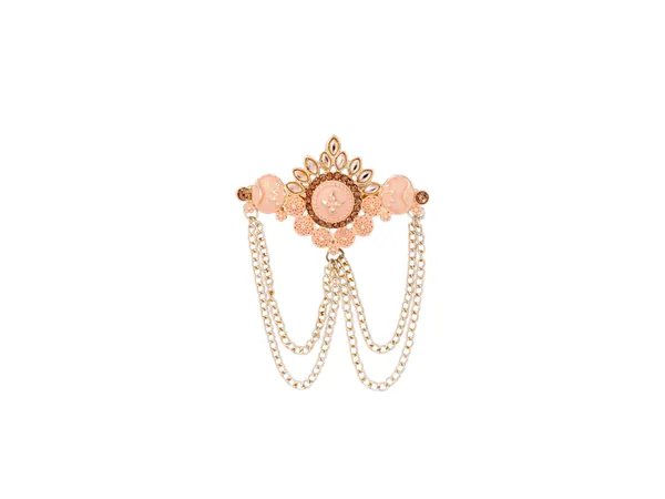 Elegant_Groom_Brooch_With_Chain_-_Peach