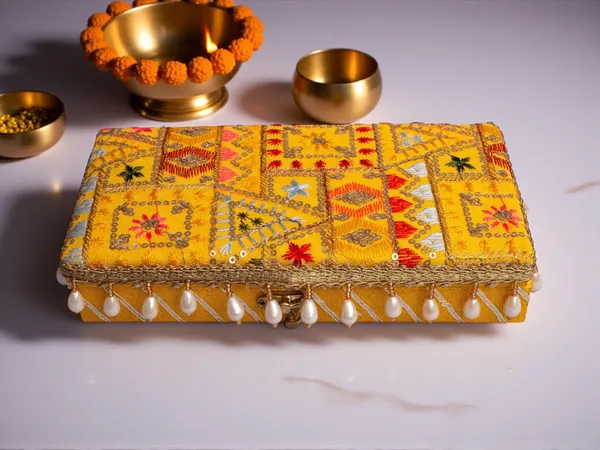 Phulkari_Embroidered_Cash_Box_-Yellow