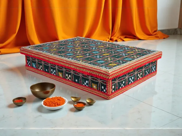Rajwada_Handcrafted_Chowki_-_Green
