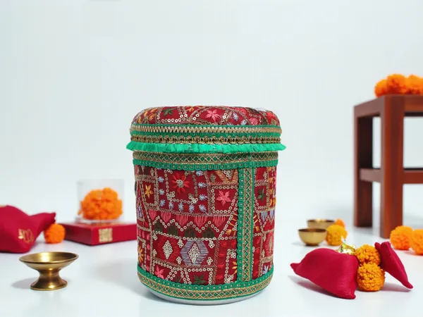 Phulkari_Handcrafted_Box_-_Maroon