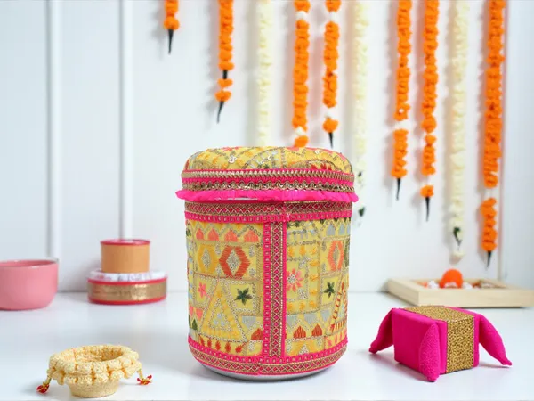 Phulkari_Handcrafted_Box_-_Yellow