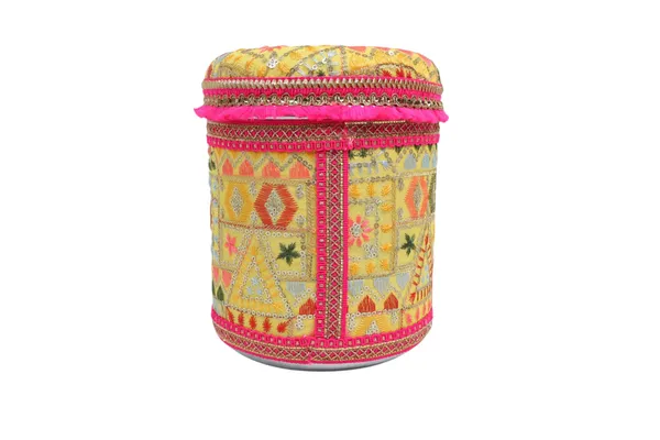 Phulkari_Handcrafted_Box_-_Yellow