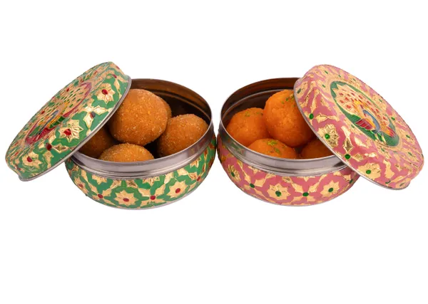 Handcrafted_Meenakari_Steel_Ladoo_Box_|_Pink-Green_(Small)
