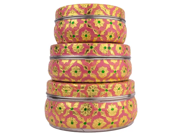 Handcrafted_Meenakari_Steel_Laddoo_Box_|_Pink_(Pack_Of_3)